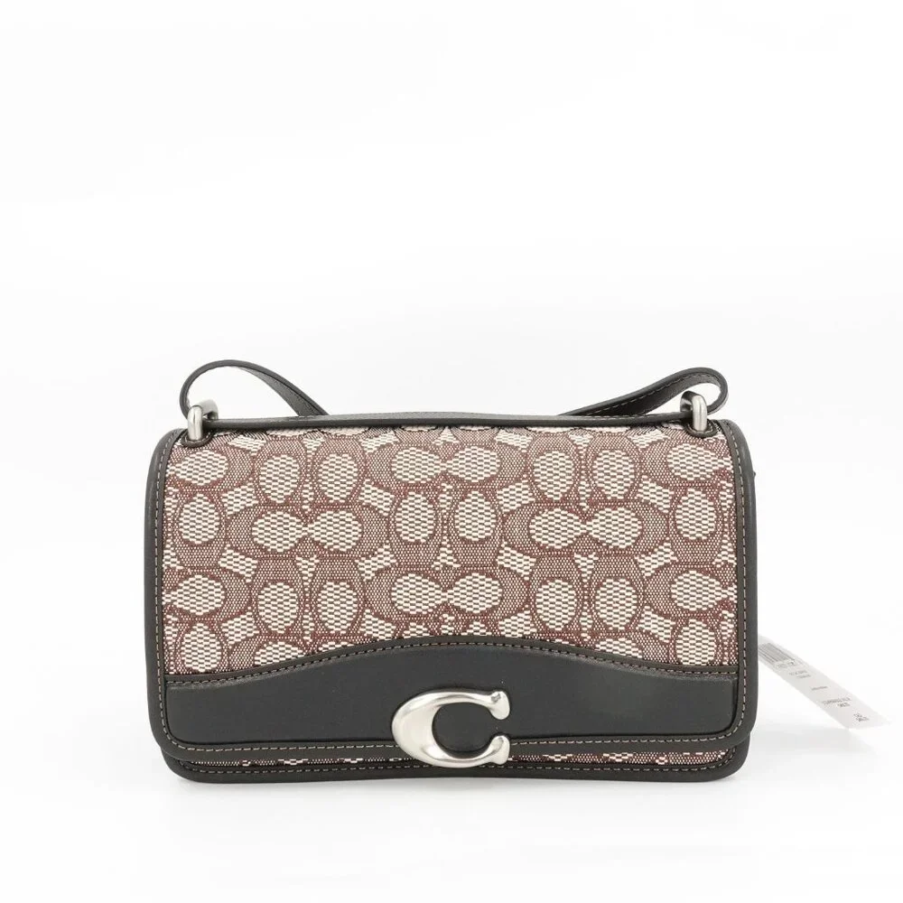 Coach Bandit Signature Shoulder Bag Cocoa Black OS